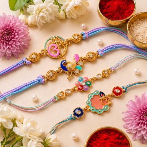 Image of rakhi gift | Rakhi for Brother | Premium Raksha Bandhan Gift Combo with Fridge Magnet, Roli Chawal & Card | Rakhi Gift Hamper Raksha Bandhan Gift |Gift Pack