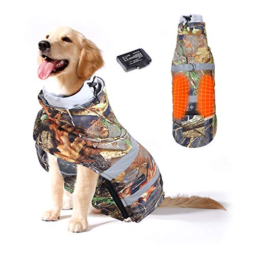 BARCHI HEAT Heated Dog Coat, 3 Heating Control Rechargeable Battery Thermal Warm...