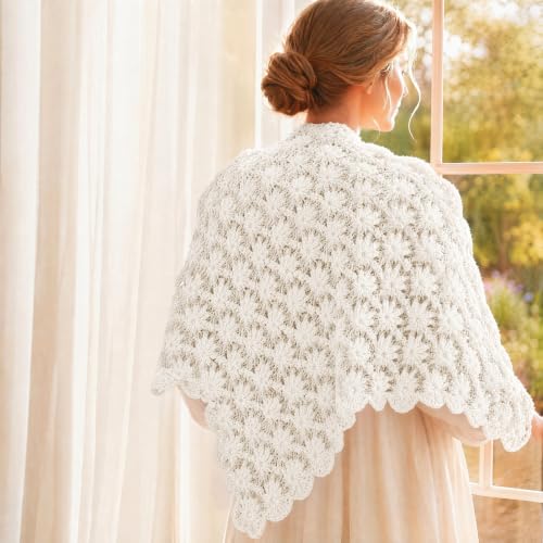 Image of Soft White Yarn 1008 Yards - 3 Pack Acrylic Yarn of 200g /7.5oz - 4 Medium (Worsted) - Crocheting, Knitting, Amigurumi, Craft