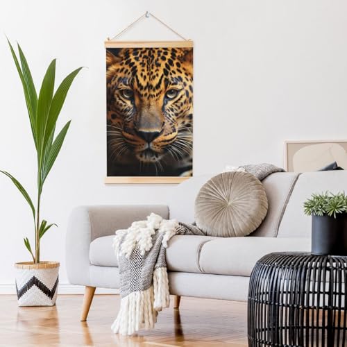 Impression léopard de qualité supérieure sur toile avec cadre en bois - 6