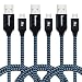 Micro USB Cord 3.3ft, iSeekerKit High Charging Speed USB 2.0 A Male to Micro Nylon Braided Data Cable with Aluminum Connectors for Samsung, HTC, Android and more[3 pack]