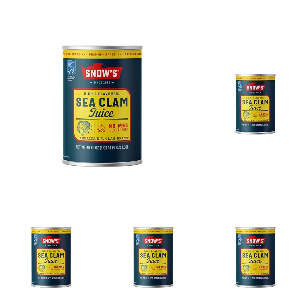 Snow's All Natural Clam Juice, 8 Fluid oz Bottle (Pack of 12) - Gluten Free, Keto Friendly - Great for Pasta & Seafood Recipes