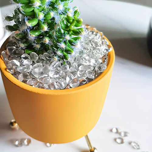 Image of Keedolla Aquarium Clear Glass Stones Pebbles for Fish Tank, 0.93LB Fish Tank Marbles Beads Gems Gravel Rocks for Aquarium, Vase Fillers, Succulent Plants Decor