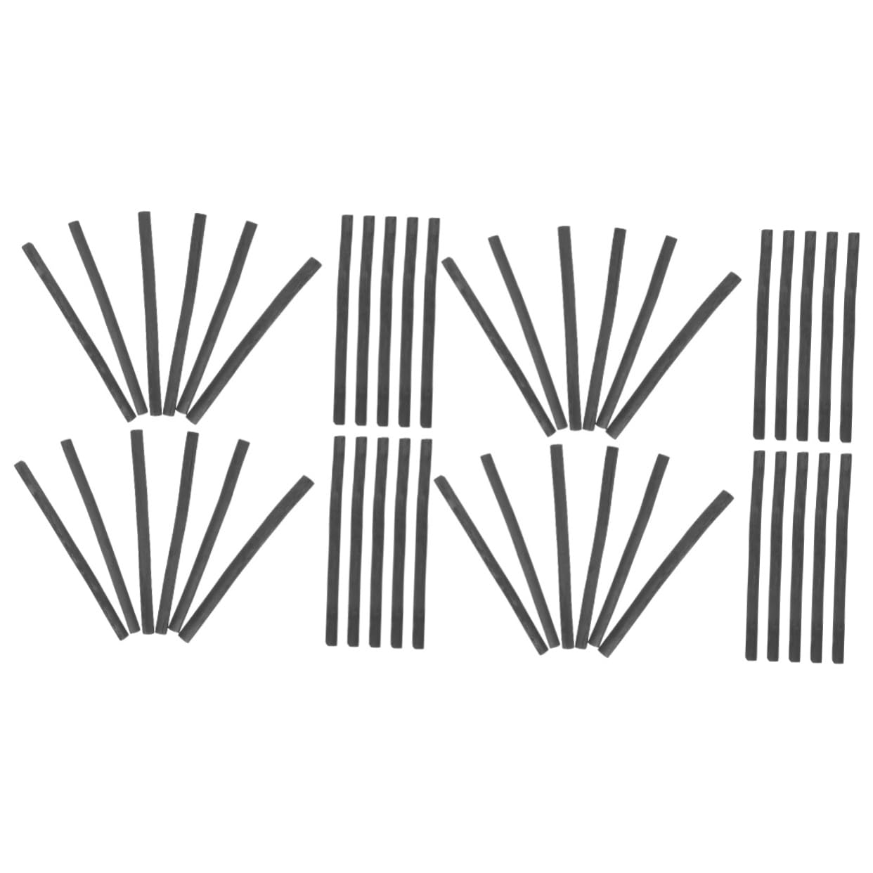 LALAFINA 2sets Ergonomic Willow Sticks for Artists Compressed Pencils for Easy Shading Ideal for Students Hobbyists Teens 20pcs*2