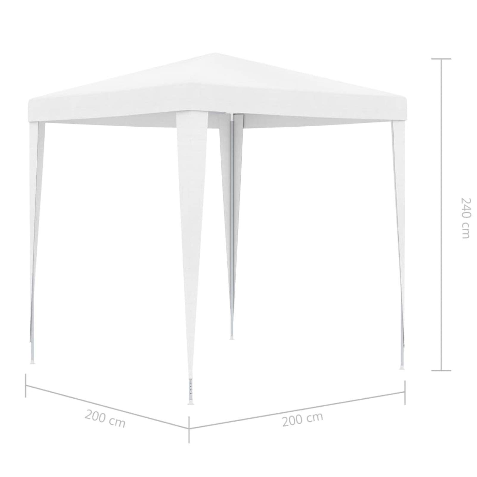 LAPOOH Partyzelt, Party Deko, Festzelt, Pavillon, Garden Decoration, Canopy Tent, Lagerzelt, Gartenpavillon, 2 x 2 m Weiß -AT