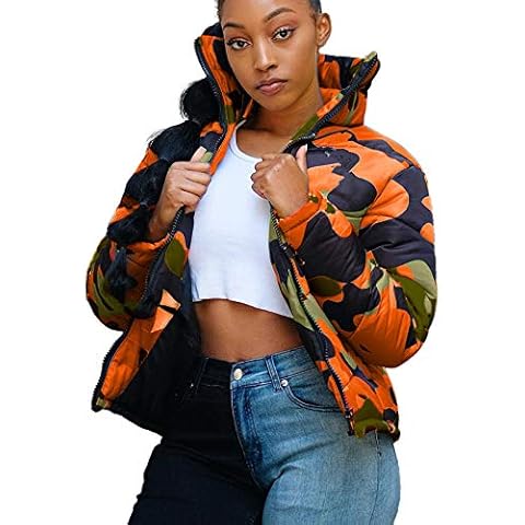 iQKA Sweatshirt For Women Men's Cardigan Sweaters Bubble Coat Women Peplum Tops For Women Womens Jackets Lightweight Sweatshirts For Women Hoodie Pullover(Orange,4XL) Cover