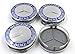 Produktbild 4 Stück Radnabenabdeckung 75mm Radnabendeckel Stern mit Lorbeerkranz BLAU 3D-Effekt für Mercedes Benz Radzierdeckel Kappe Deckel Nabenkappen A17140001255337satz Center Wheel Cap
