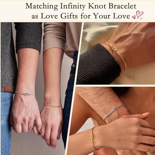 Image of Gold Bracelets for Women Teen Girl Gifts Infinity Knot Bracelet Gifts for Daughter Granddaughter Wife Birthday Gift Ideas Anniversary Valentines Mothers Day Christmas Jewelry