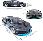 Rastar Bugatti Divo Remote Control Car 1/14 RC Limited Edition Children's Toy Car - Silver Grey