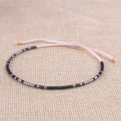 Image of KELITCH Boho Women Crystal Shell Beaded Friendship Bracelets Handmade Strand Bracelet Bangles Jewelry