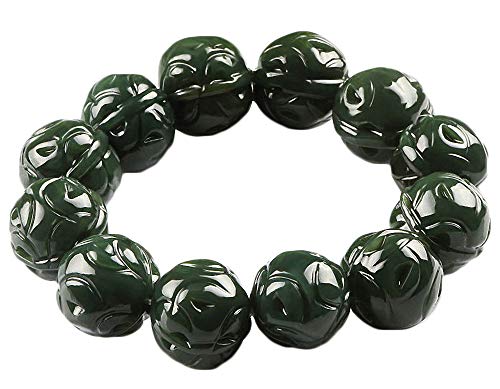 Bracelet de jade néphrite sculpté vert le cadeau idéal chargé de sens et d'histoire