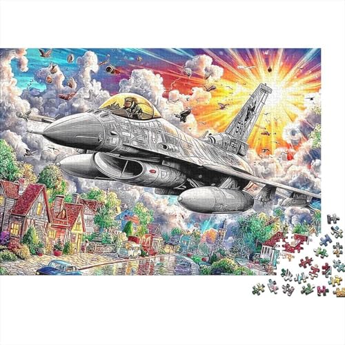 Puzzle de 1000 piezas para adultos, un regalo genial con diseño de avión y magdalenas