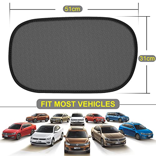 LSTRAGY Car Window Shades for Baby, 2 Pack Sun Shade for Car Window, Car Sun Shade for Baby Kids Pet UV Rays/Sunlight Protection, 20\"x12\" Self-Adhesive Car Window Shades - Thumbnail 7