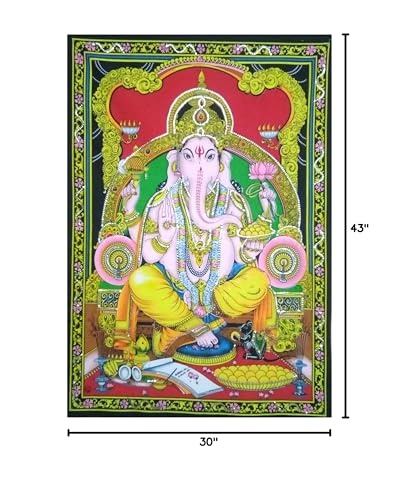 Lord Ganesh 43" X 30" Tapestry