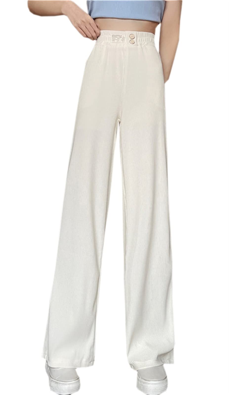 SANGTREE Womens High Waisted Wide Leg Pants with Pocket