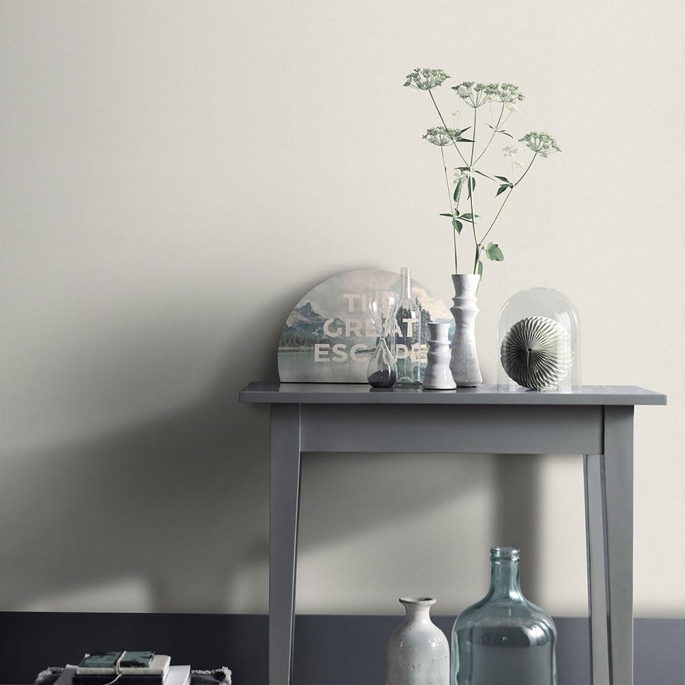 Erismann Elle Luxury Plain White Woven Vinyl Wallpaper