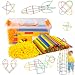 Straw Constructor STEM Building Toys 800 pcs-Colorful Interlocking Plastic Enginnering Toys- Fun- Educational- Safe for Kids- Develops Motor Skills-Construction Blocks- Best Gift for Boys and Girls ...