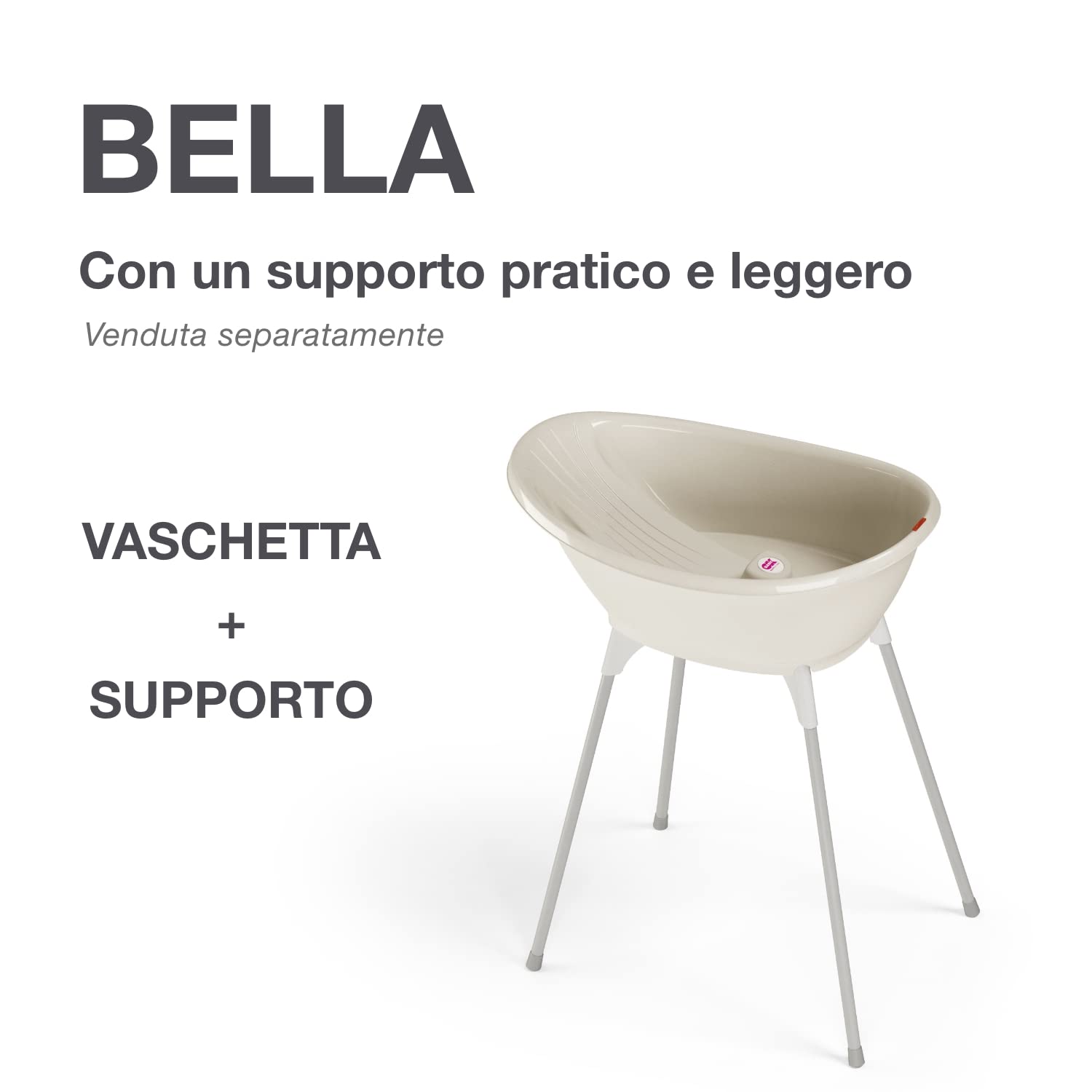 OKBABY Cavalletto di Supporto per Vaschetta Bella - Gambe Pieghevoli, Minimo Ingombro - per il Bagnetto del Neonato 0-12 Mesi (Max 15 kg)