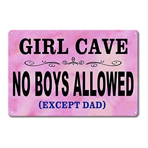 Kawaii Girl Cave Metal Sign Cute Girls Room Decorations For Bedroom And Bathroom Pink Gamer Room Door Decor Teenager Girly Things Cool Stuff For Your Room Accessories Wall Posters Cover