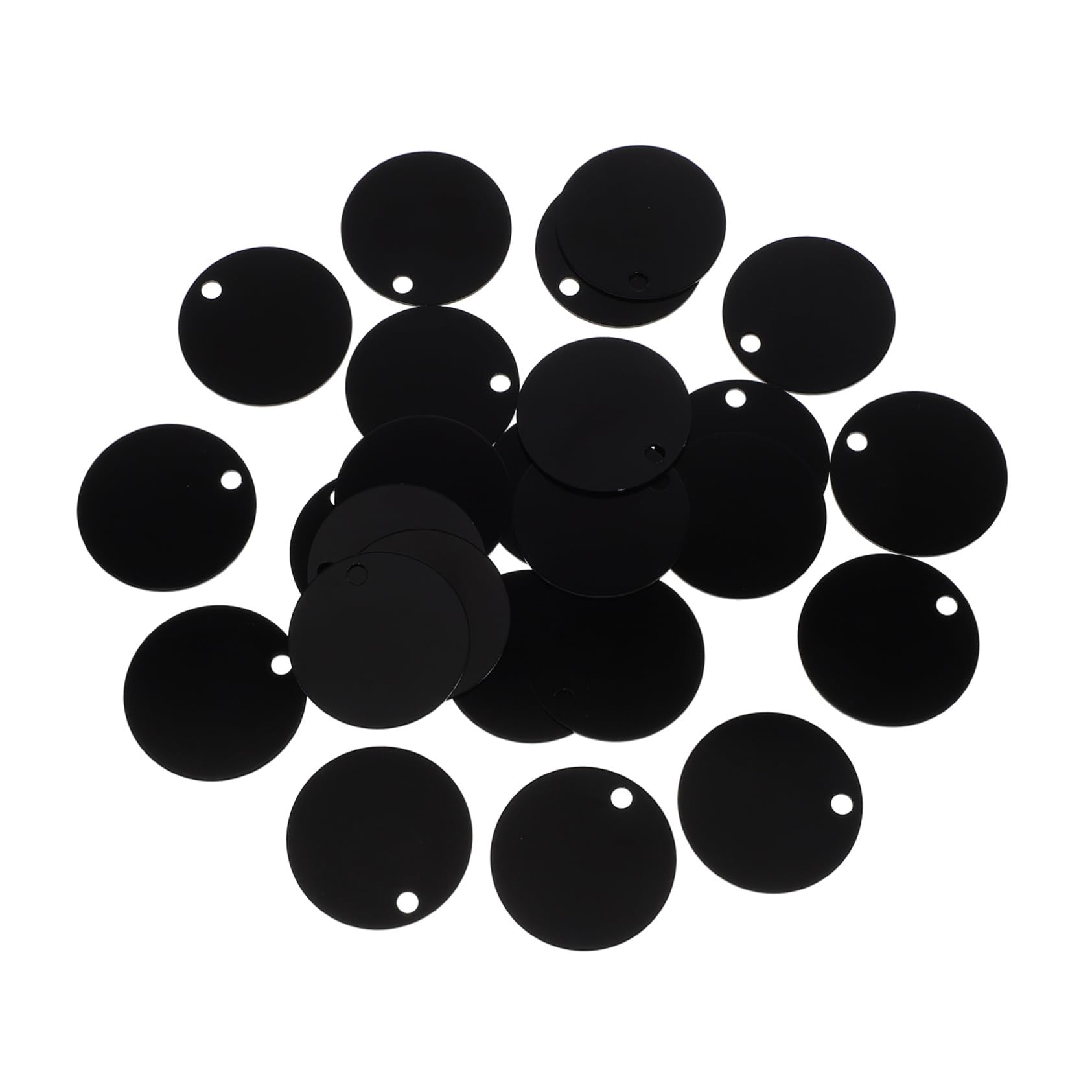 SHINEOFI 25pcs Round Aluminum Blank Tags for DIY Engraving Dog and Cat Id Tags with Predrilled Versatile for Pet Identification and Creative Projects