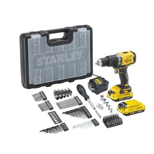 STANLEY FATMAX Schlagschrauber-Set, 18 V, bürstenlos, 2 Batterien, 100 Zubehörteile