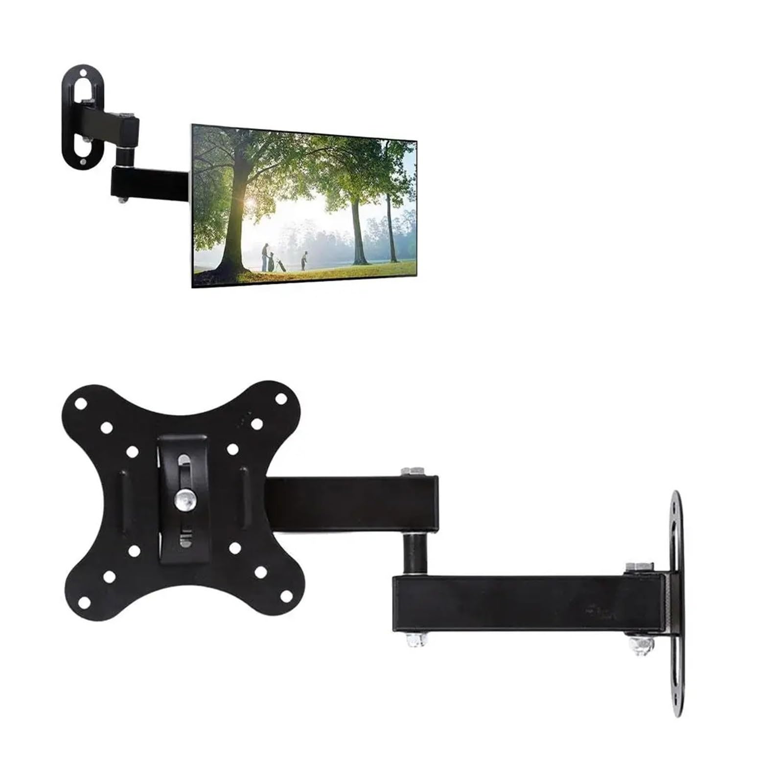 Soporte de pared para monitor LCD LED, soporte de pared ajustable para TV de 10 a 27 pulgadas