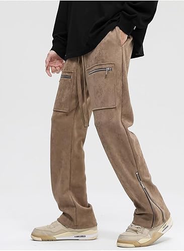 Miniatura 9 de Weierpidan Pantalones deportivos de gamuza sintética para mujer pantalones de baile acampanados para hombre