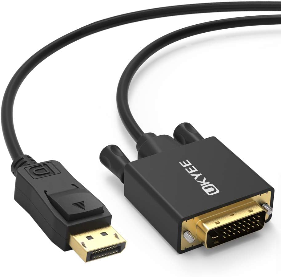 Weekly Top Sale Displayport to DVI Cable 6ft 10-Pack, UKYEE Display Port (DP) to DVI Adapter Cord Male to Male Compatible with Computer,Laptop,PC,Monitor,Projector,HDTV -Black