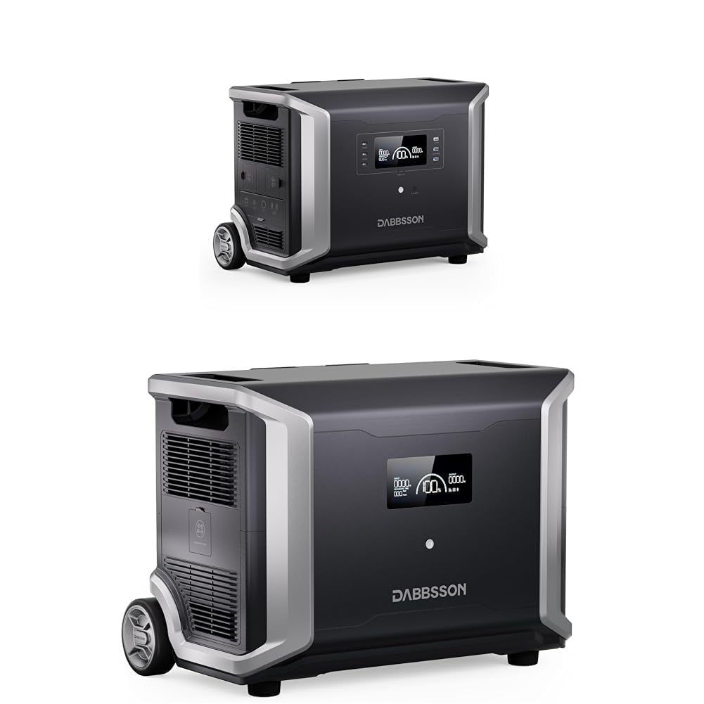 Dabbsson DBS3500 Portable Power Station with DBS5300B Extra Battery Expand Capacity of Battery Generator from 3430Wh to 8750Wh