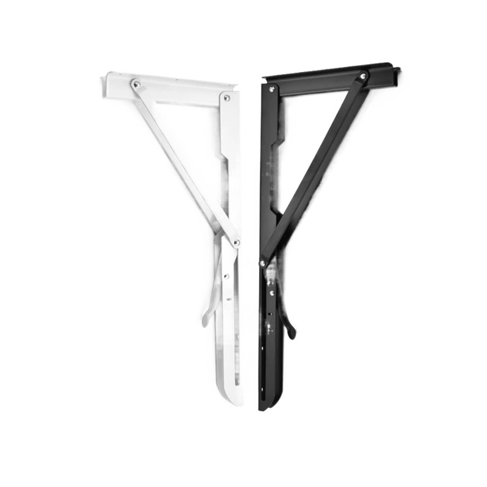 staffa pieghevole per mensola, 2 pezzi da 8-20 pollici(Black 10 Inch)