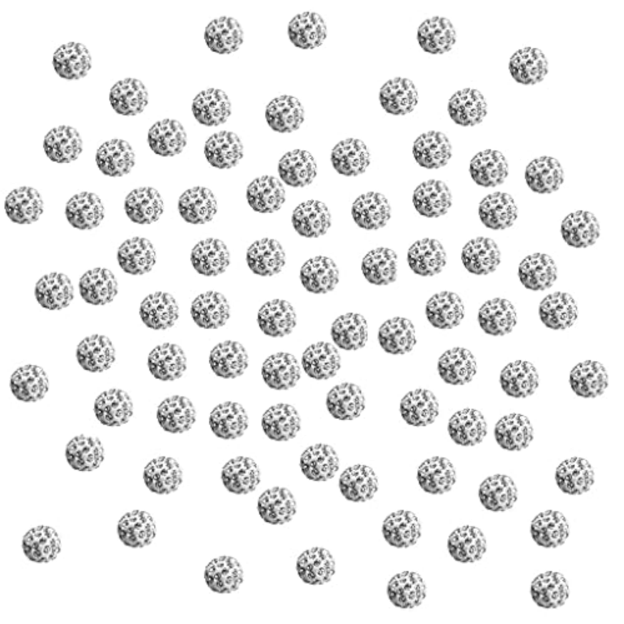 Round Clay Rhinestone Crystal Pave Disco Ball Beads, 100 Pieces