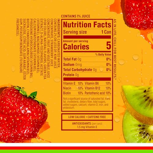 Image of Sparkling Ice Kiwi Strawberry Sparkling Water, with Antioxidants and Vitamins, Zero Sugar, 7.5 fl oz Mini Cans (Pack Of 30)