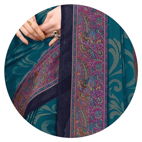 Image of MIRCHI FASHION Saree for Woman Chiffon Kalamkari Design | Professional Office Wear Lightweight Sari for All-Day Comfort with Blouse (Available in 15 Colors)