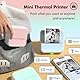 Bisofice S1 Mini Drucker für Smartphone mit 11 Rollen Druckerpapier, Sticker Drucker Mini Drucker Aufkleber, Mini Thermodrucker Bluetooth Fotodrucker für Studiennotize, DIY,Journal,Etiketten, Blau