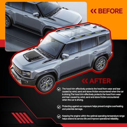 Image of DREAMOTOR Hood Scoops For Cars, Universal Hood Scoop Vents, Automotive Hood Scoops for Trucks Compatible with F150 F250 F350 Dodge Ram 1500 2500 Toyota Tundra GMC Sierra 1500 2500 Jeep Wrangler