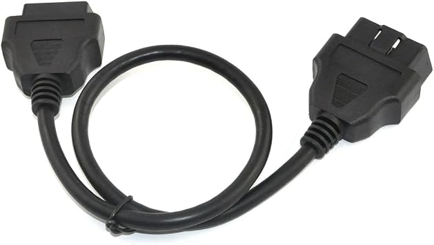 1.64 Feet/50cm OBD II OBD2 Splitter Cable Cord,16 Pin OBDii Male to Female Extension Cable,Auto Car Diagnostic Extender Cord Adapter