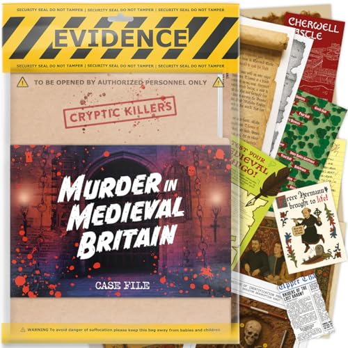 Cryptic Killers Unsolved Murder Mystery Game - Cold Case Files Investigation Detective Evidence & Crime File - Individuals Date Nights & Party Games- Murder in Medieval Britain