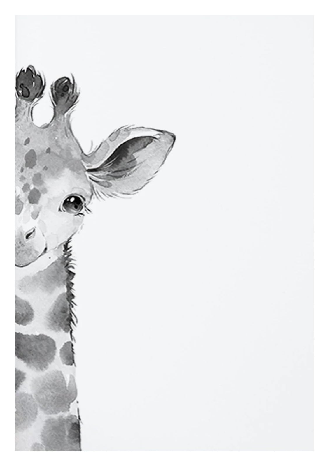 Tableau Déco Nature affiche sur toile animaux jungle lion girafe éléphant peinture murale safari