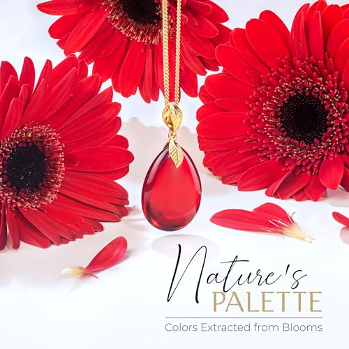 Red Amber Pendant Necklace for Women, Gold Plated Sterling Silver 925 Chain, Polished Gemstone Pendant, Dainty Womens Jewelry, 18 inch gold plated chain3