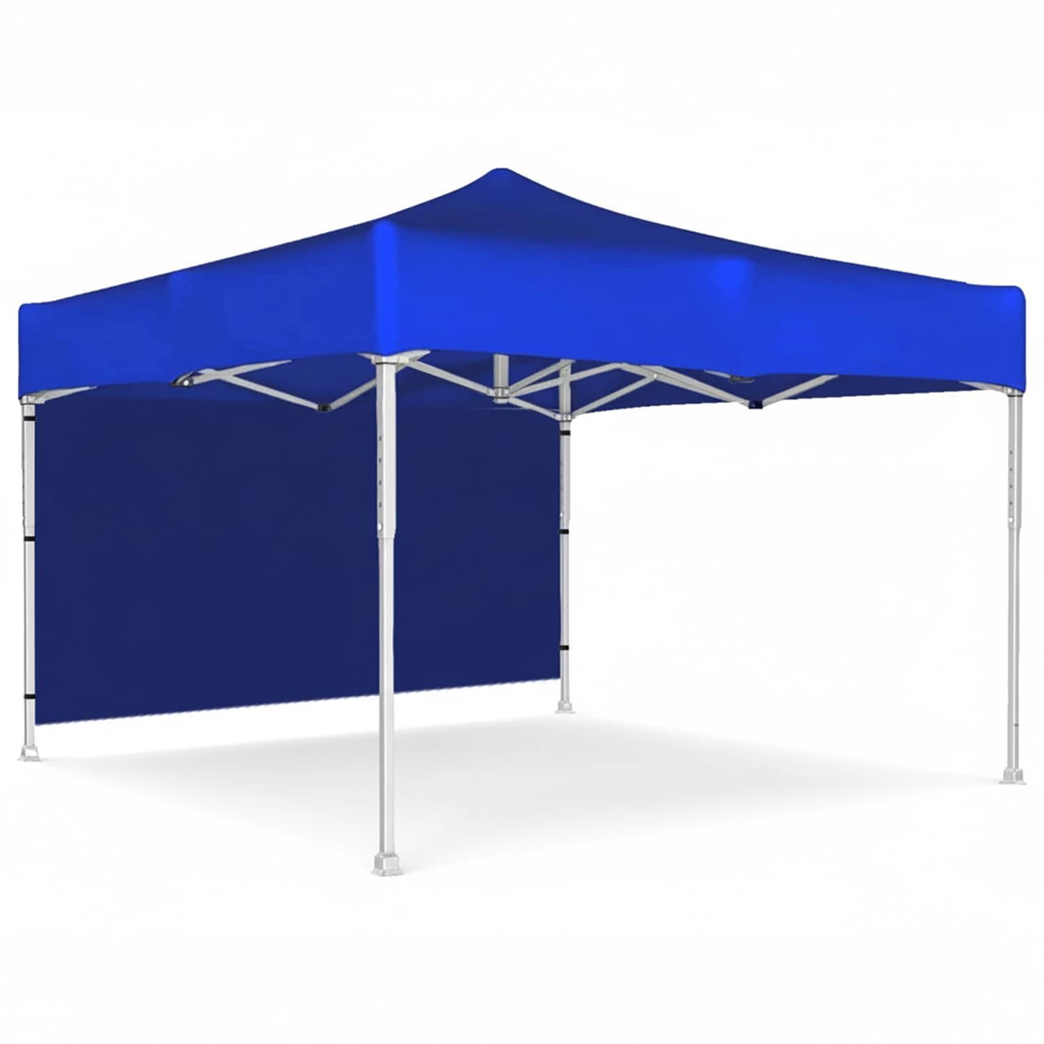 OUTO Foldable Gazebo Tent with 3 Side Open/Pop-up Heavy Duty Canopy Tent for Garden and Promotional Activity (Blue- 6.5 FEET, 17.5 Kg)