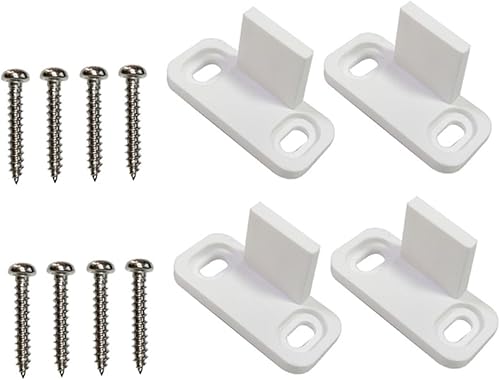 2 juegos de guías de suelo para puertas correderas de granero, soportes inferiores ajustables para puertas de gabinete de derivación, topes de