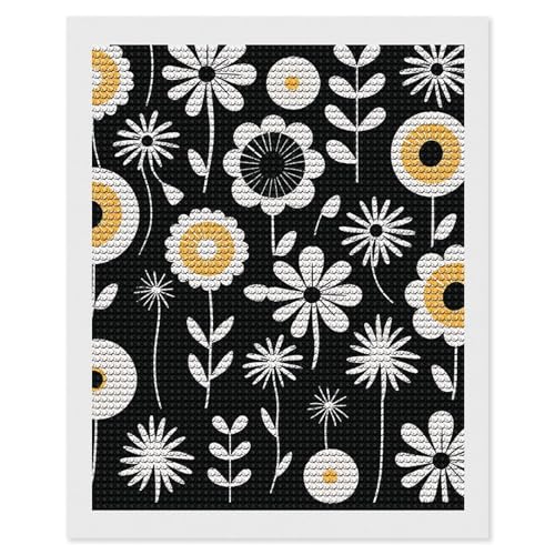 Art diamant pour adultes fleurs BWQMNT peinture diamant complet à faire soi-même