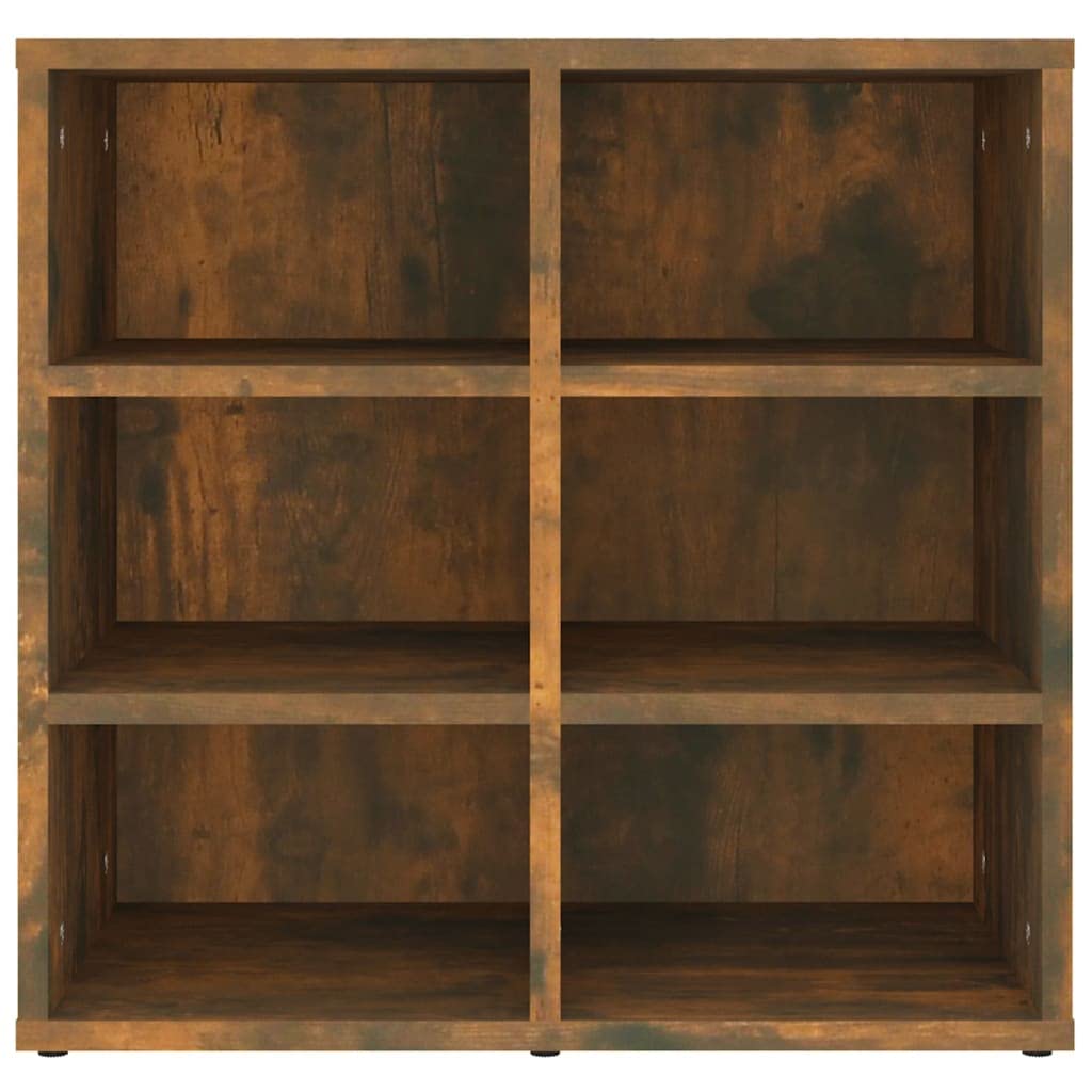 Scarpiera in rovere affumicato, 52,5 x 30 x 50 cm, 6 scomparti