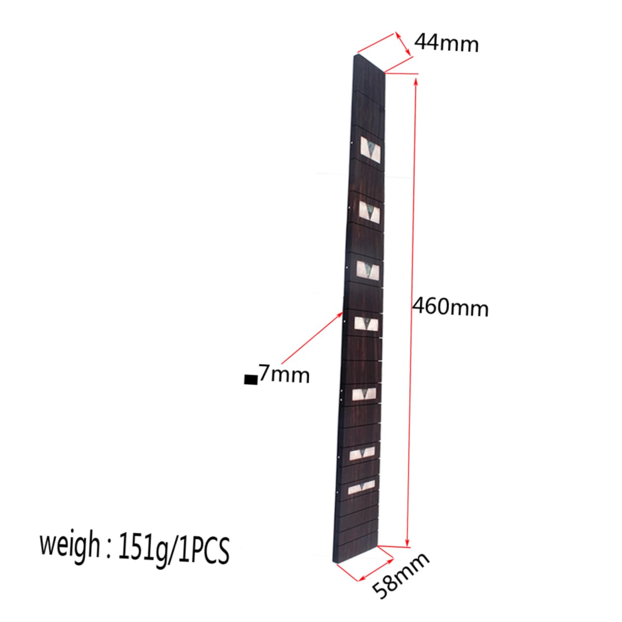 FUNOMOCYA Solid Rosewood Guitar Fretboard Acoustic Guitar Neck Fretboard for 41 Inch