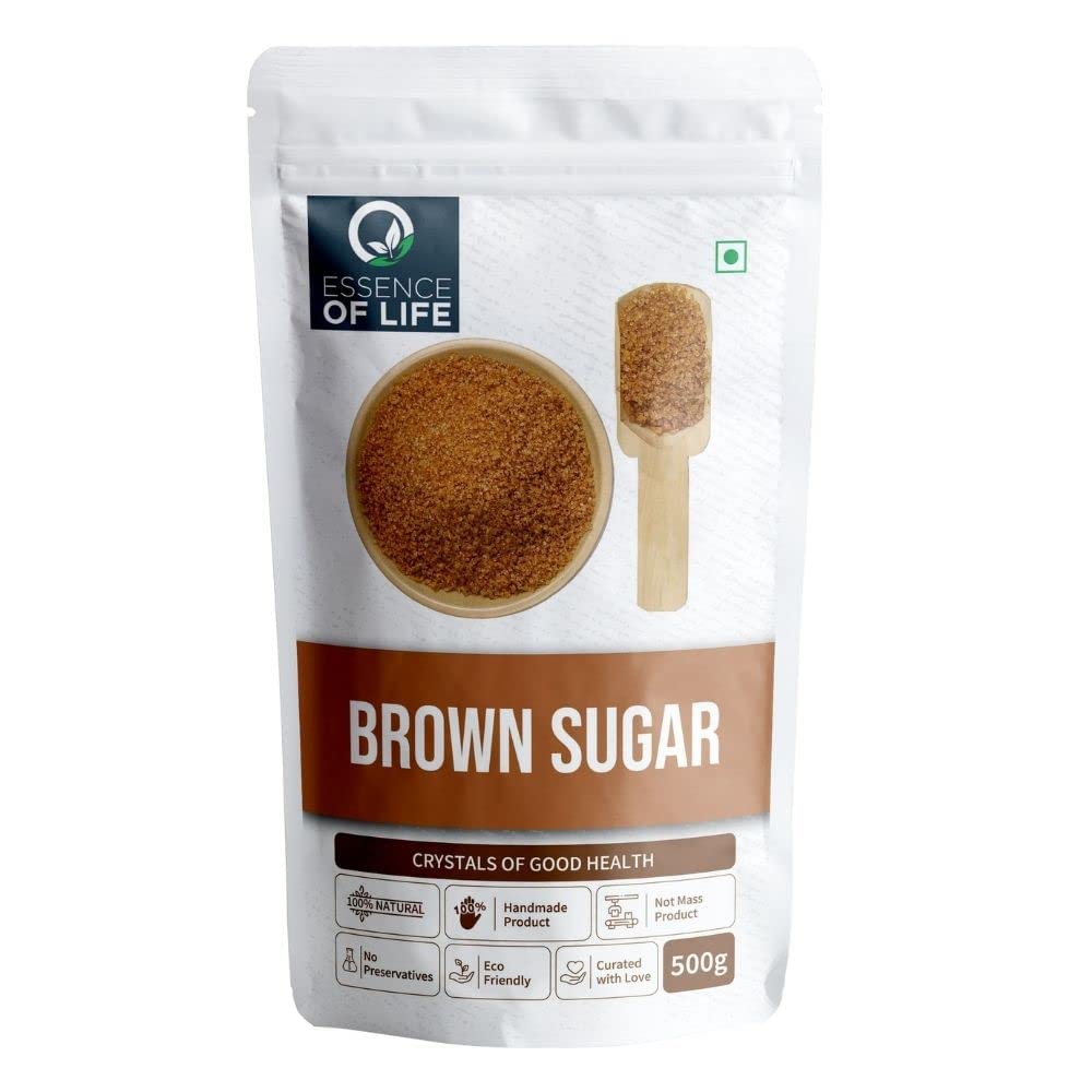 Essence of Life Coconut Palm Sugar 100 Grams & Sugar Brown 500 Grams - Made with Natural, Organic Ingredients