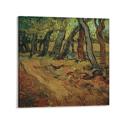 Poster Van Gogh Jardin de l'hôpital Saint-Paul - Décoration murale salon 60x60