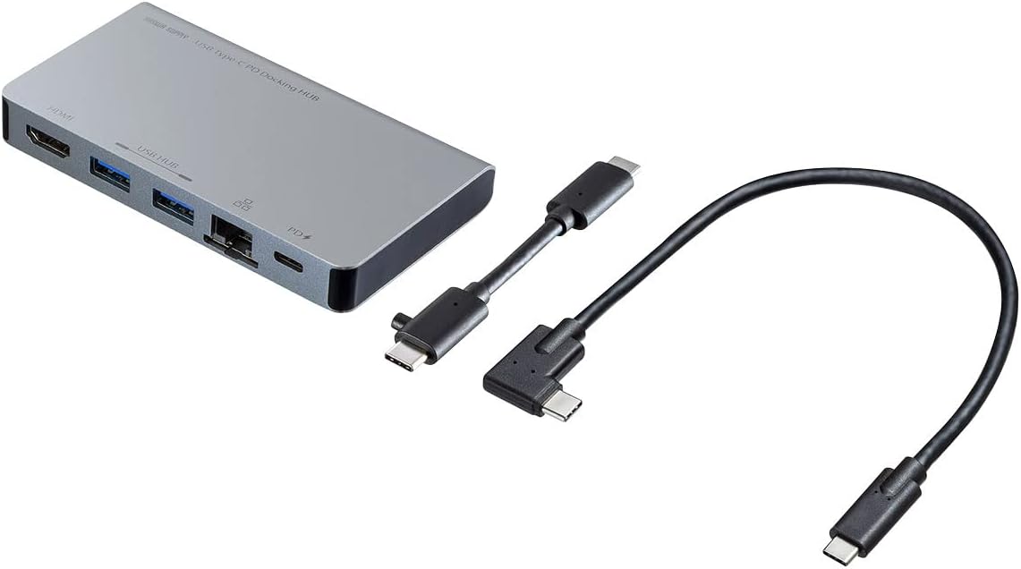 Sanwa Supply USB-3TCH15S2 USB Type-C Docking Hub (with HDMI and LAN Port)