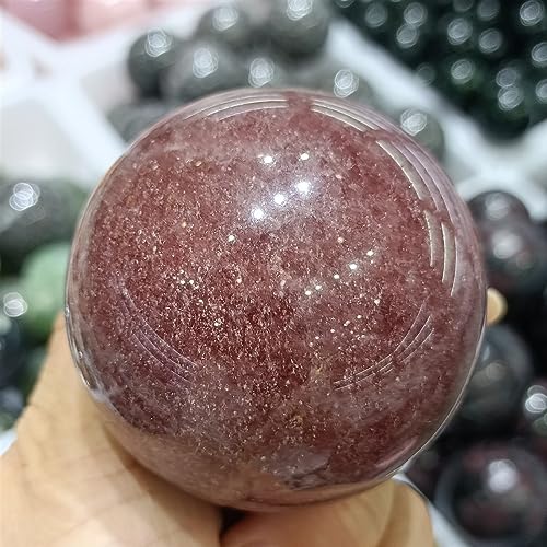 Quartz fraise sphere decorative a offrir pour la maison - 4