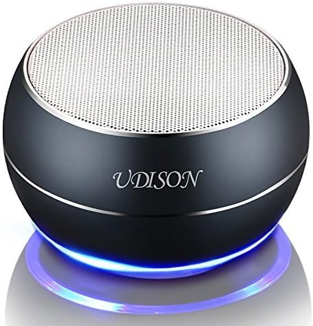 Wireless Portable Bluetooth Speakers, UDISON TWS Stereo Sound Speaker Strong Bass, Built in-Mic, AUX and TF Card Slot for Phone Tablet Computer-Grey