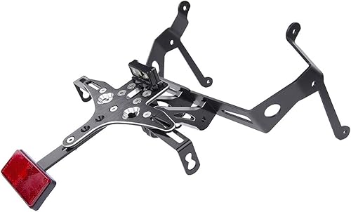 FATExpress Marcos de matrícula ajustable Moto con luz LED para Honda CBR600RR 2013 2014 2015 2016